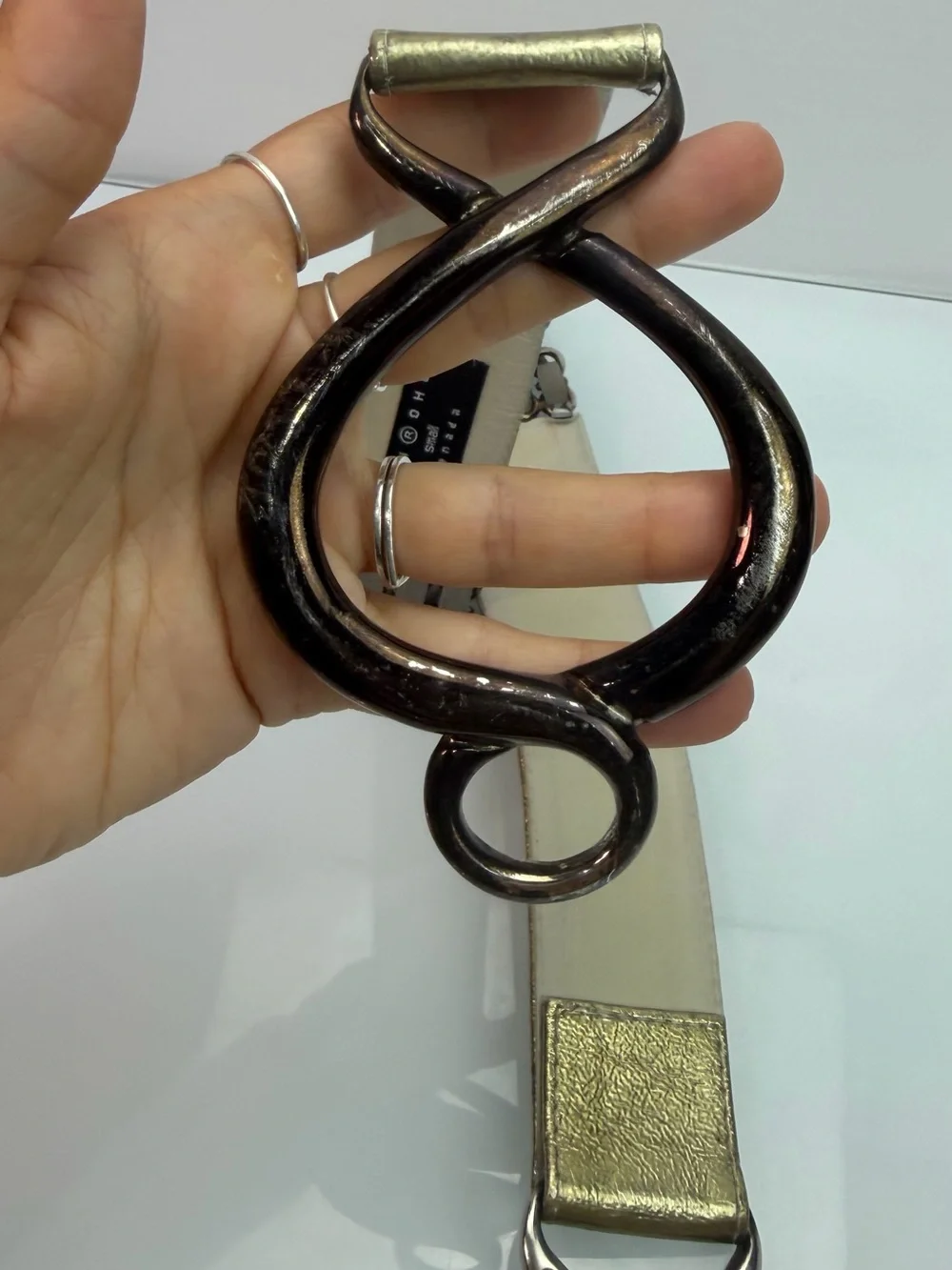 Suzi Roher Womens Stretch Belt Size S Metal Buckle